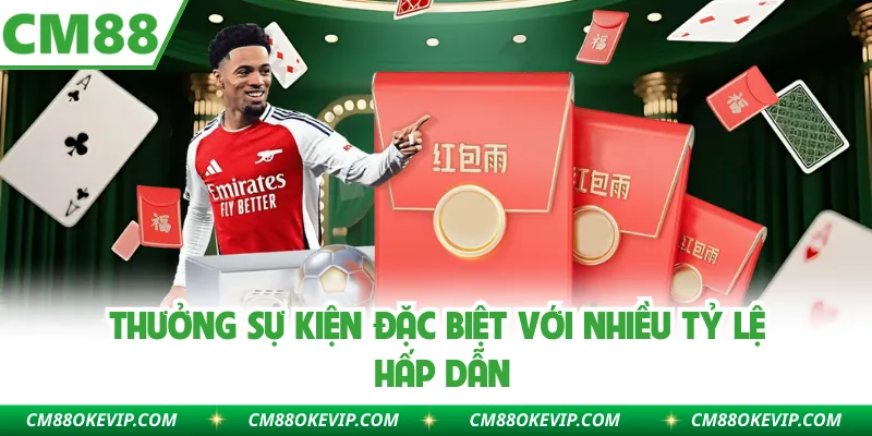 Thưởng sự kiện đặc biệt với nhiều tỷ lệ hấp dẫn